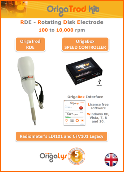 Leaflet of the OrigaTrod Kit Rotating Disk Electrode