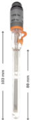 OrigaSens - Electrode de Rfrence Hg/Hg2SO4 103mm (REF621)