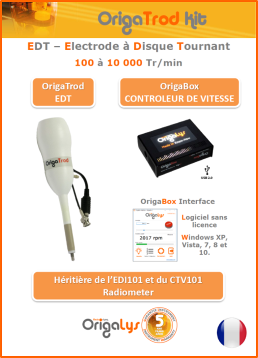 Brochure de l'origatrod kit : kit d'électrodes à disque tournat