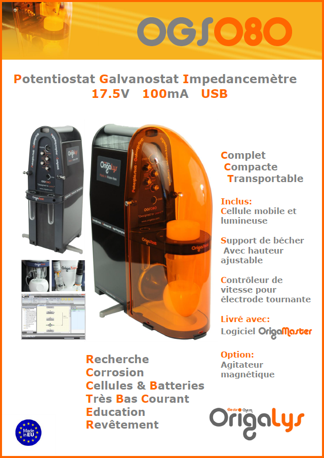 Brochure du Potentiostat Galvanostat Impedancemètre OGS080