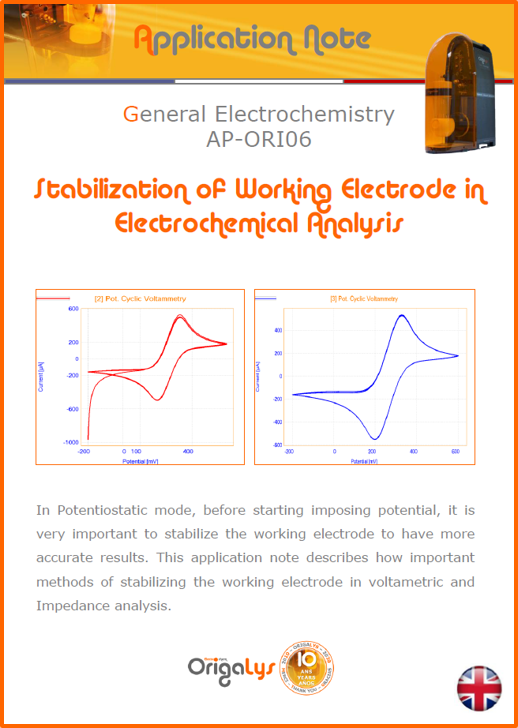 stabilization working electrode in electrochemical analysis