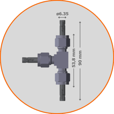 Origaccess - Cellule type Swagelok - 3 électrodes Ø6.35 / 1/4'' en matière INOX 316L